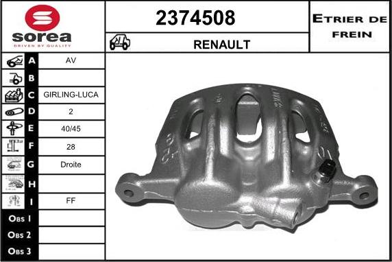 EAI 2374508 - Гальмівний супорт autocars.com.ua