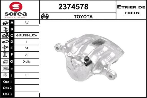 EAI 2374578 - Гальмівний супорт autocars.com.ua