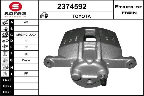 EAI 2374592 - Гальмівний супорт autocars.com.ua