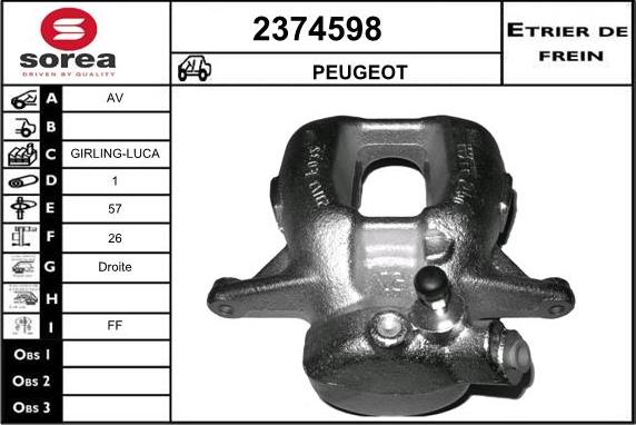 EAI 2374598 - Тормозной суппорт avtokuzovplus.com.ua