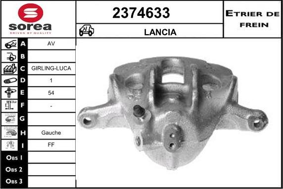 EAI 2374633 - Гальмівний супорт autocars.com.ua