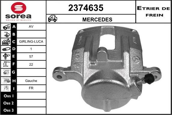 EAI 2374635 - Гальмівний супорт autocars.com.ua