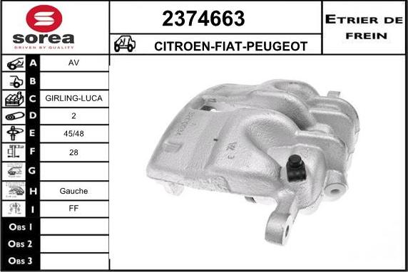 EAI 2374663 - Гальмівний супорт autocars.com.ua