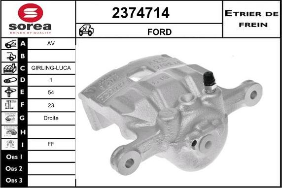 EAI 2374714 - Гальмівний супорт autocars.com.ua