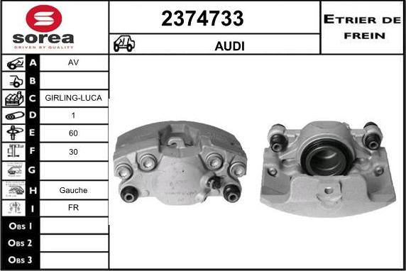 EAI 2374733 - Гальмівний супорт autocars.com.ua