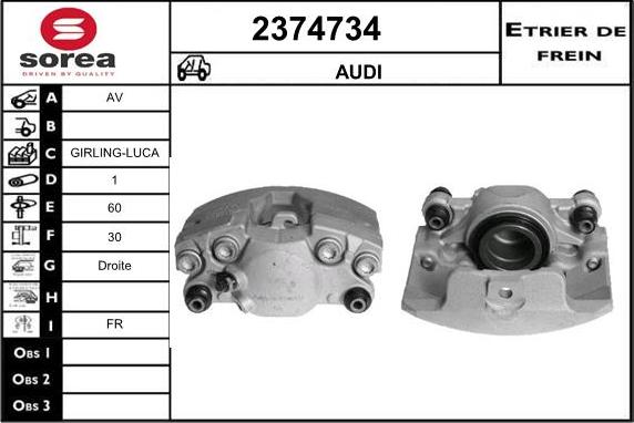 EAI 2374734 - Гальмівний супорт autocars.com.ua