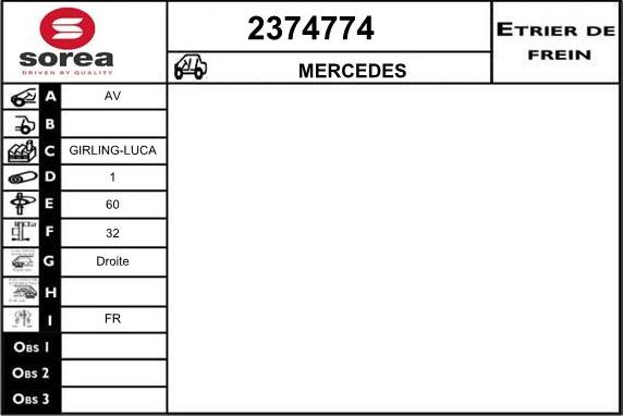 EAI 2374774 - Гальмівний супорт autocars.com.ua