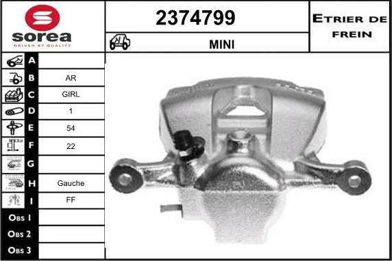 EAI 2374799 - Гальмівний супорт autocars.com.ua