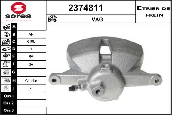 EAI 2374811 - Гальмівний супорт autocars.com.ua