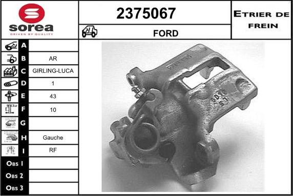 EAI 2375067 - Гальмівний супорт autocars.com.ua