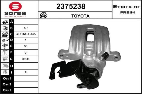 EAI 2375238 - Гальмівний супорт autocars.com.ua