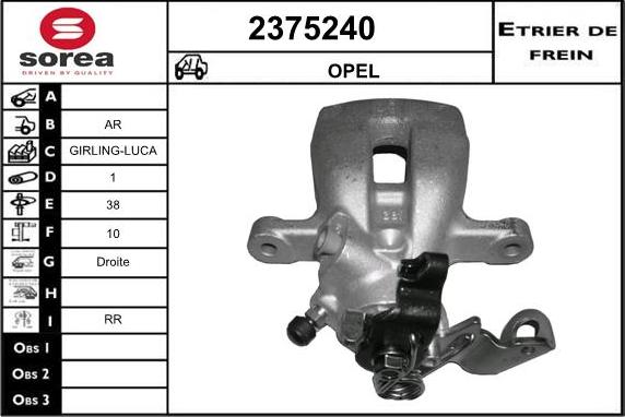 EAI 2375240 - Гальмівний супорт autocars.com.ua