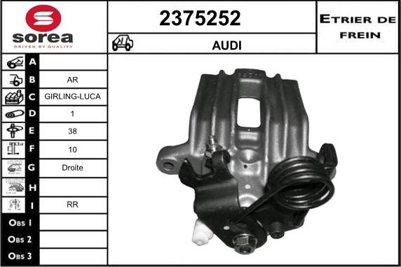 EAI 2375252 - Гальмівний супорт autocars.com.ua