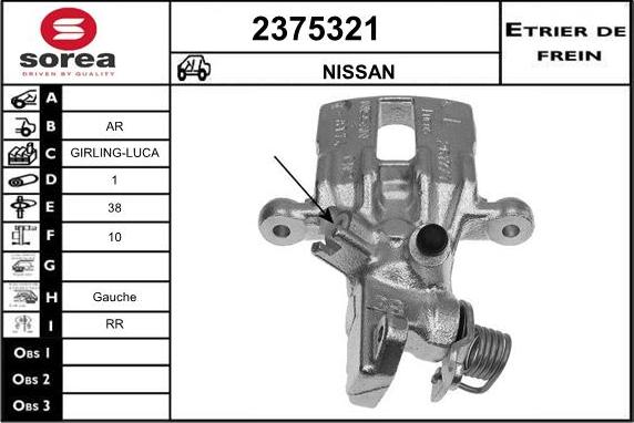 EAI 2375321 - Гальмівний супорт autocars.com.ua