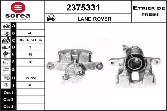 EAI 2375331 - Гальмівний супорт autocars.com.ua