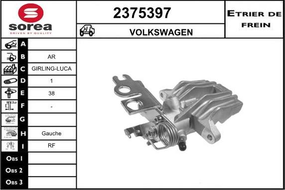 EAI 2375397 - Гальмівний супорт autocars.com.ua