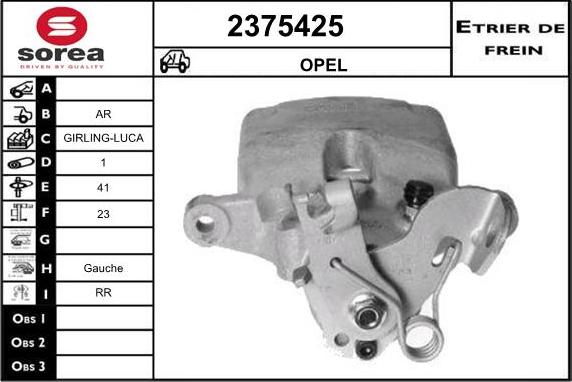 EAI 2375425 - Гальмівний супорт autocars.com.ua