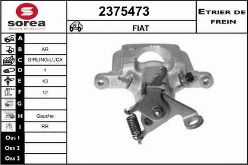 EAI 2375473 - Гальмівний супорт autocars.com.ua