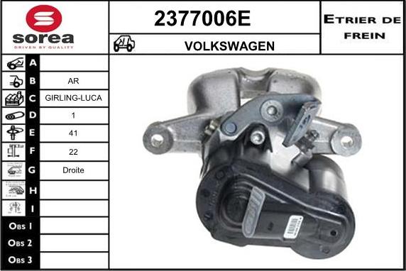 EAI 2377006E - Гальмівний супорт autocars.com.ua