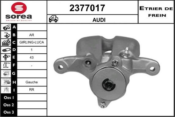 EAI 2377017 - Тормозной суппорт avtokuzovplus.com.ua