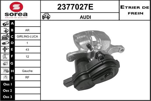 EAI 2377027E - Гальмівний супорт autocars.com.ua