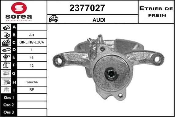 EAI 2377027 - Гальмівний супорт autocars.com.ua