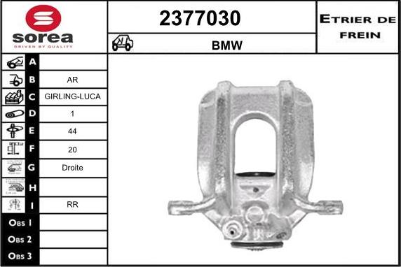 EAI 2377030 - Гальмівний супорт autocars.com.ua