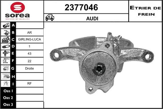 EAI 2377046 - Гальмівний супорт autocars.com.ua