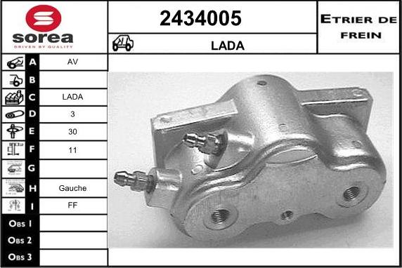 EAI 2434005 - Гальмівний супорт autocars.com.ua