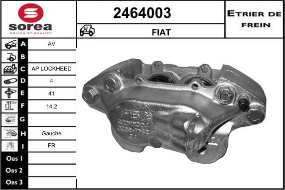 EAI 2464003 - Гальмівний супорт autocars.com.ua