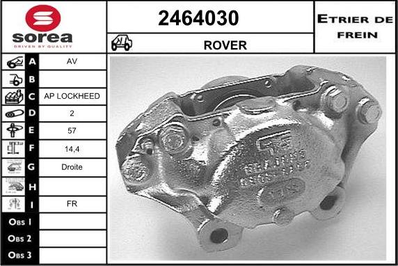 EAI 2464030 - Гальмівний супорт autocars.com.ua