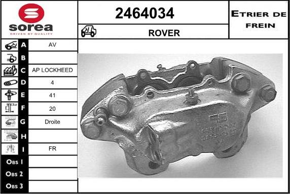 EAI 2464034 - Гальмівний супорт autocars.com.ua