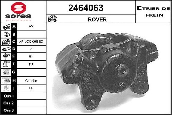 EAI 2464063 - Гальмівний супорт autocars.com.ua