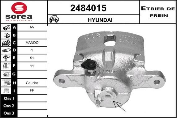 EAI 2484015 - Гальмівний супорт autocars.com.ua