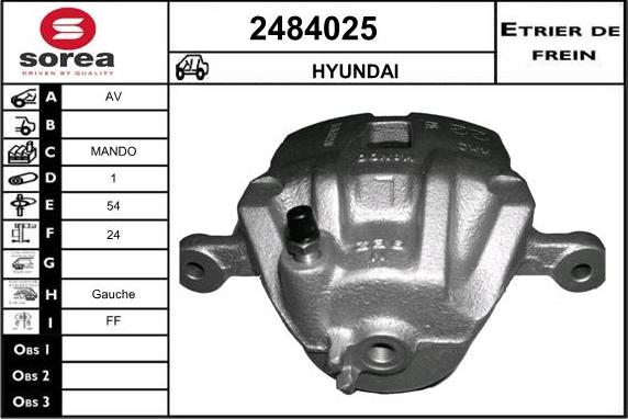 EAI 2484025 - Тормозной суппорт avtokuzovplus.com.ua