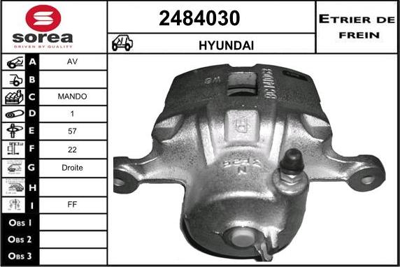 EAI 2484030 - Тормозной суппорт avtokuzovplus.com.ua