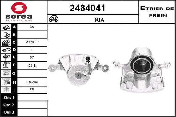 EAI 2484041 - Гальмівний супорт autocars.com.ua