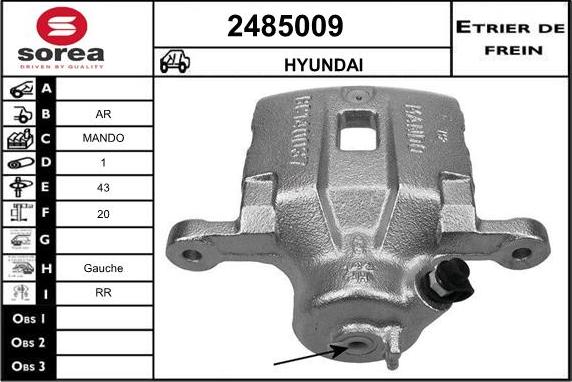 EAI 2485009 - Гальмівний супорт autocars.com.ua