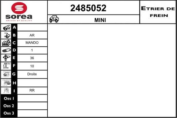 EAI 2485052 - Гальмівний супорт autocars.com.ua