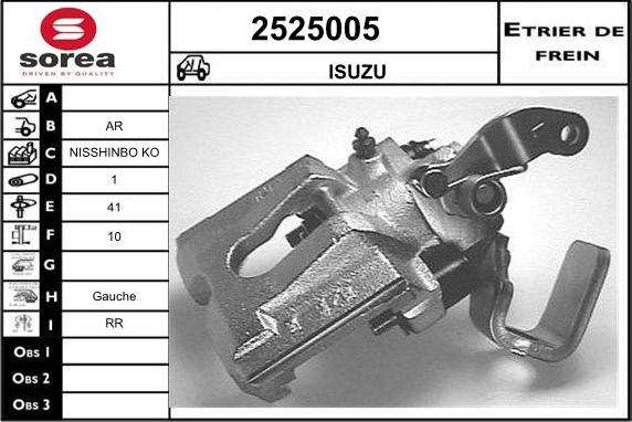 EAI 2525005 - Тормозной суппорт avtokuzovplus.com.ua