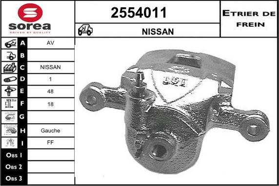 EAI 2554011 - Гальмівний супорт autocars.com.ua