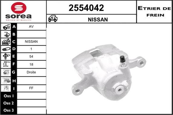 EAI 2554042 - Гальмівний супорт autocars.com.ua