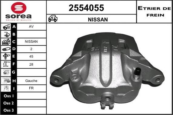 EAI 2554055 - Гальмівний супорт autocars.com.ua