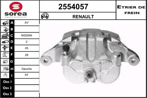 EAI 2554057 - Гальмівний супорт autocars.com.ua