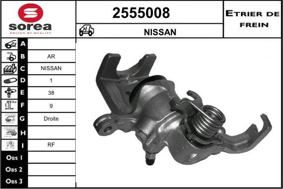 EAI 2555008 - Гальмівний супорт autocars.com.ua