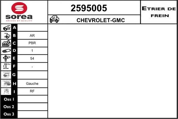 EAI 2595005 - Гальмівний супорт autocars.com.ua