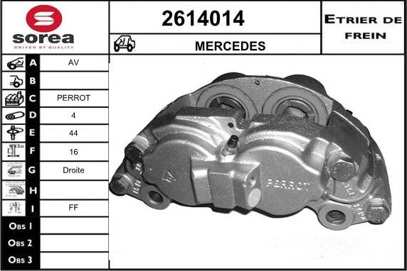 EAI 2614014 - Гальмівний супорт autocars.com.ua