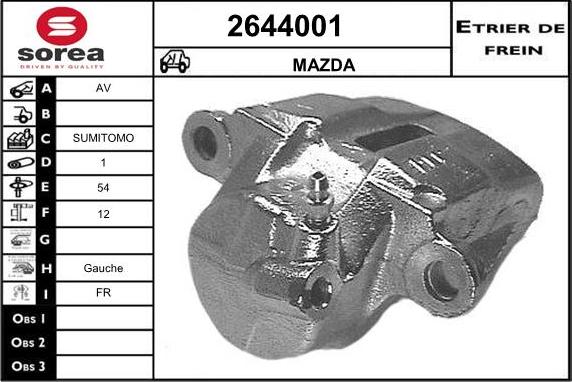 EAI 2644001 - Тормозной суппорт avtokuzovplus.com.ua