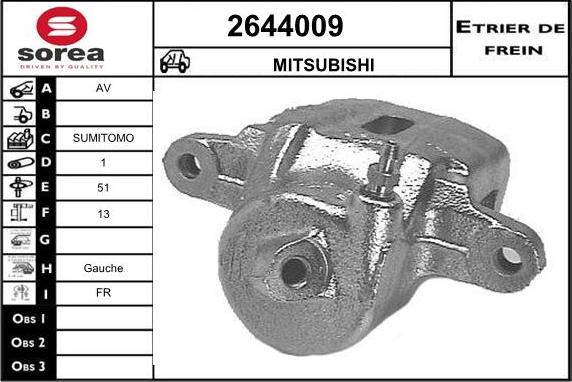 EAI 2644009 - Гальмівний супорт autocars.com.ua
