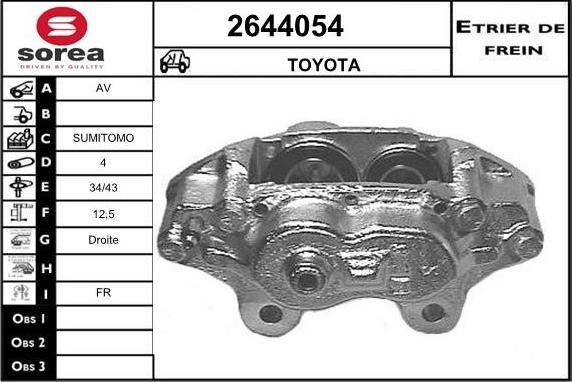 EAI 2644054 - Гальмівний супорт autocars.com.ua